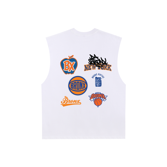 Bronx Basketball 2026 Finals Raw Edge Cotton Tank Top