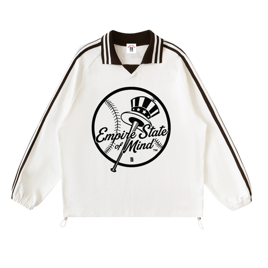 Empire State of Mind Lim. Edition Jay-Zee BX Takeover Contrast Striped Lapel Collar Sweatshirt