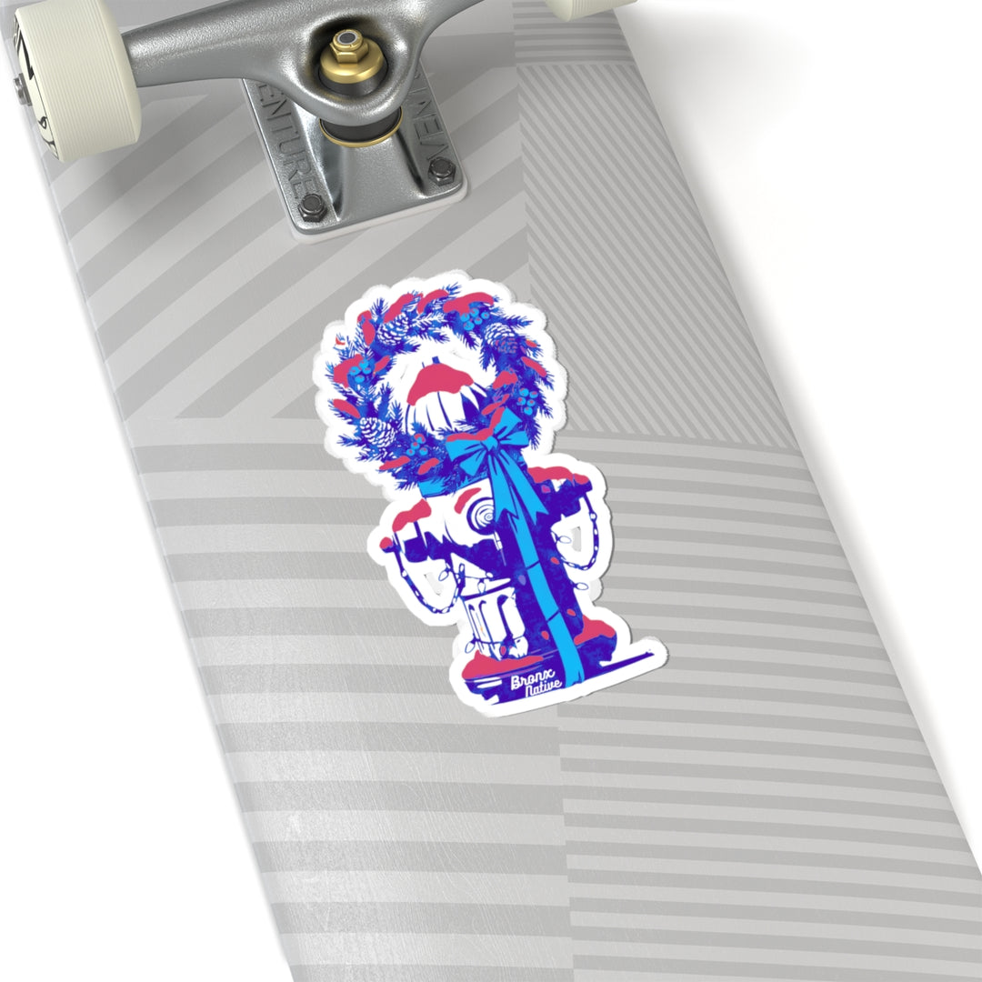 Hydrant Holidays (Neon Blue & Red) Sticker