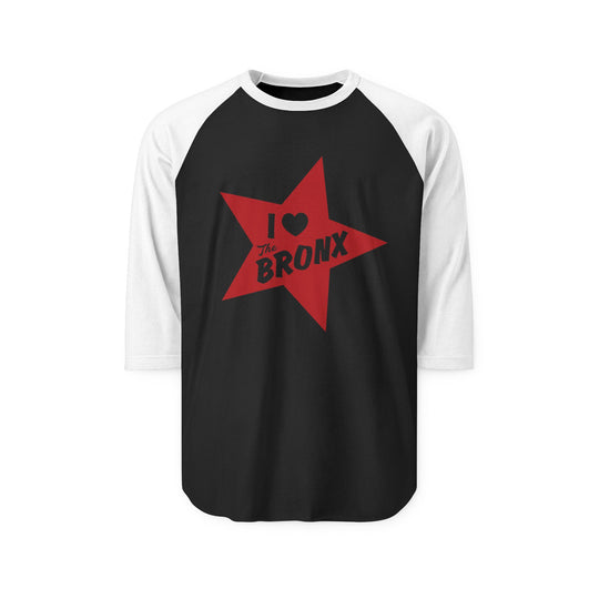 I Love the Bronx, Unisex Three-Quarter Sleeve Raglan Shirt