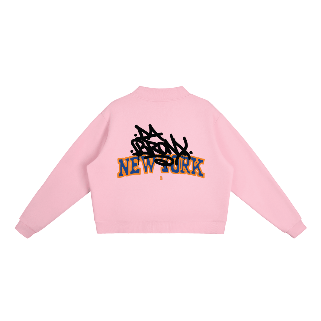 Bronx Basketball 2026 Playoff Edition Women's Essential Fleece Mock-Neck Crew Sweatshirt
