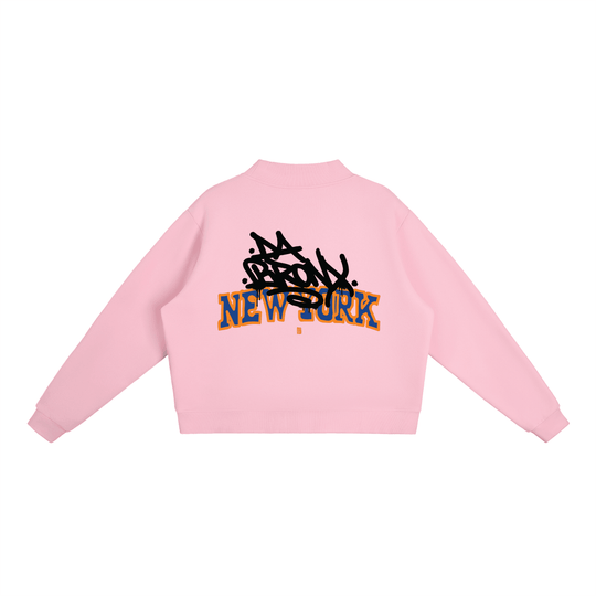 Bronx Basketball 2026 Playoff Edition Women's Essential Fleece Mock-Neck Crew Sweatshirt