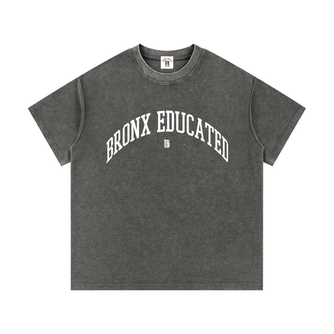 Bronx Educated Mineral Wash Waffle Knit T-Shirt