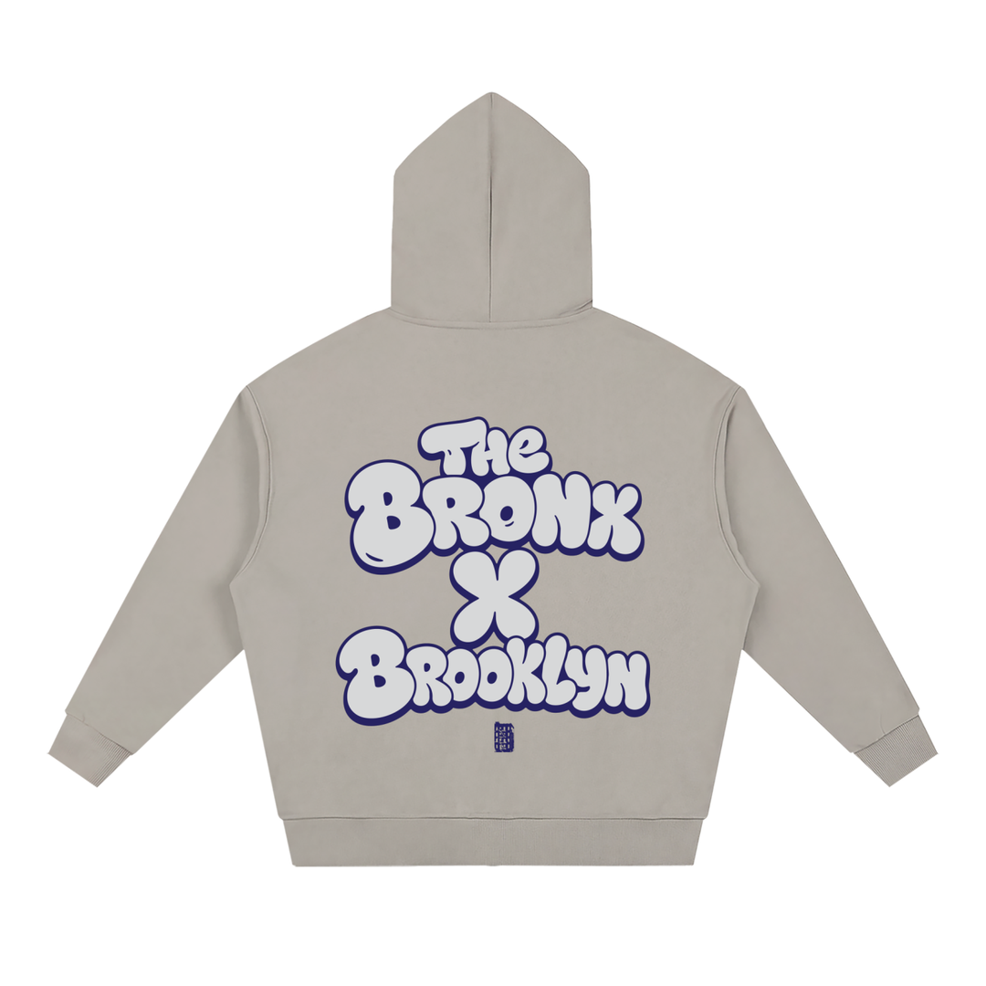 BX x BK 30th Anniversary Unisex Loose Solid Full Zip Hoodie