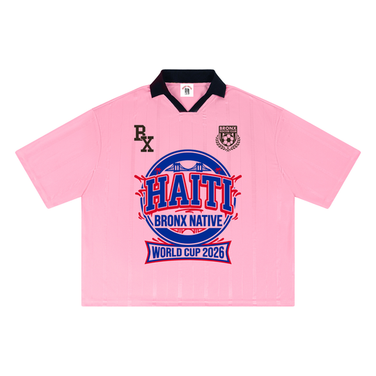 Haiti x Bronx Native Unisex Striped Boxy Soccer Jersey product image 3 of 4 by Bronx Native