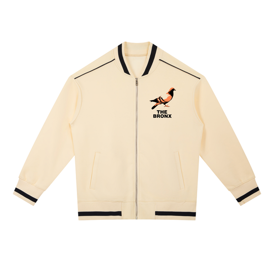 Bronx Pidgeon Contrast Piping Zip Bomber Jacket