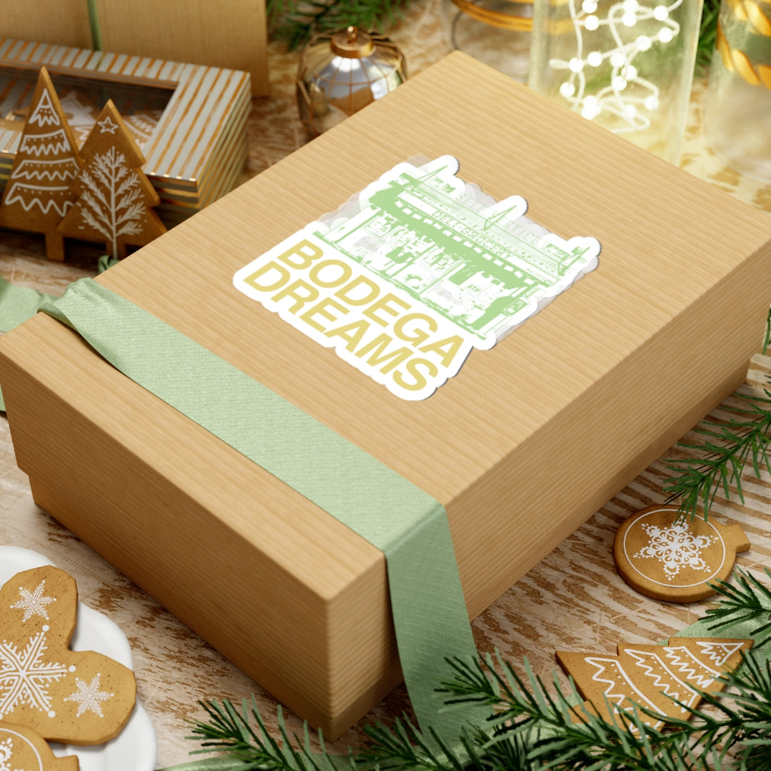 Bodega Dreams Sticker (Bright Green & Gold)