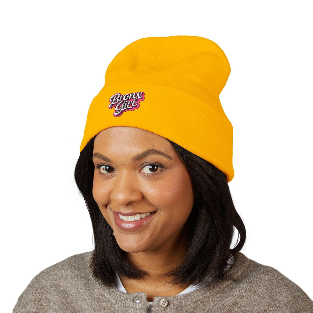 Beanie — "Bronx Girl" Embroidered Cuffed Winter Hat by Bronx Native