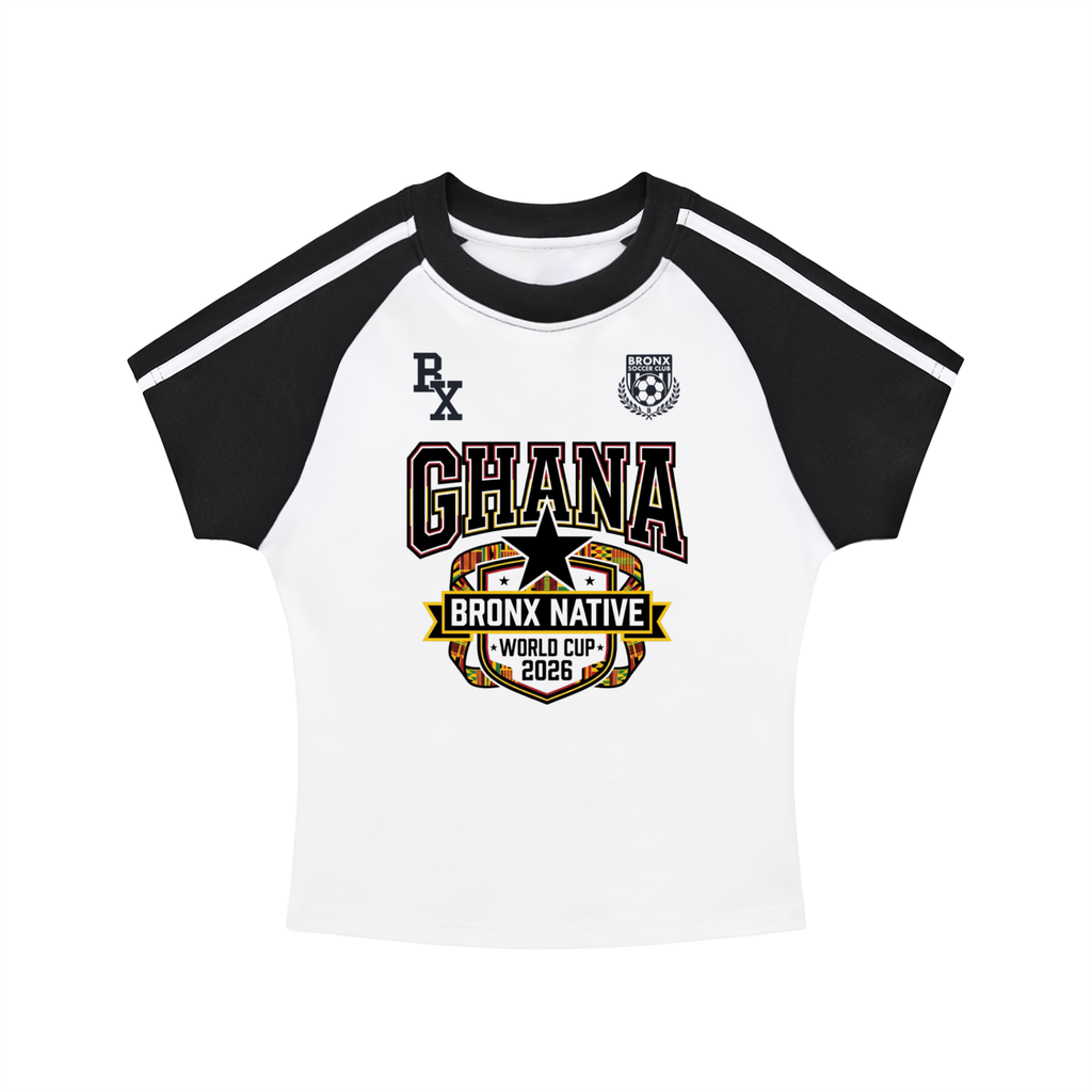 Ghana Raglan Soccer Tee | Bronx Native – Bronx Native Shop