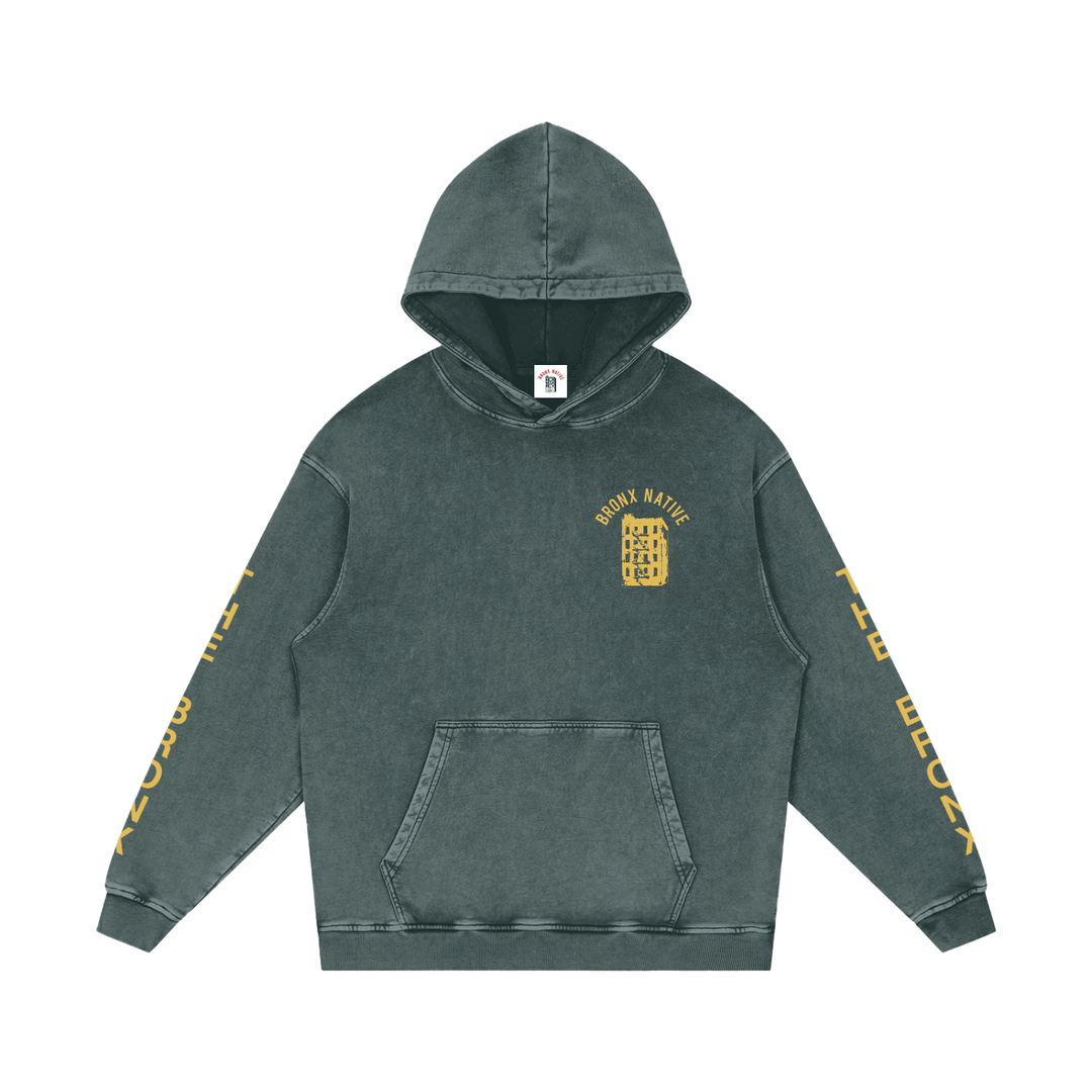 The Bronx Day Lily Snow Washed Loose Cotton Hoodie by Bronx Native for New York summer