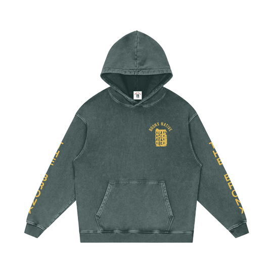 The Bronx Day Lily Snow Washed Loose Cotton Hoodie by Bronx Native for New York summer