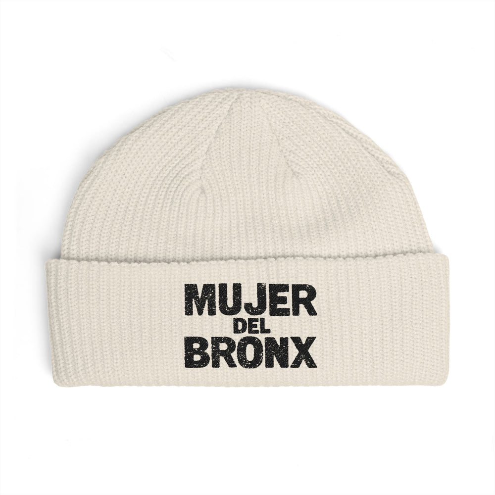 Mujer del Bronx Cuff Beanie — Women's Spanish Pride Knit Hat