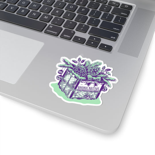 Milk Crate Holiday Purple & Green Sticker