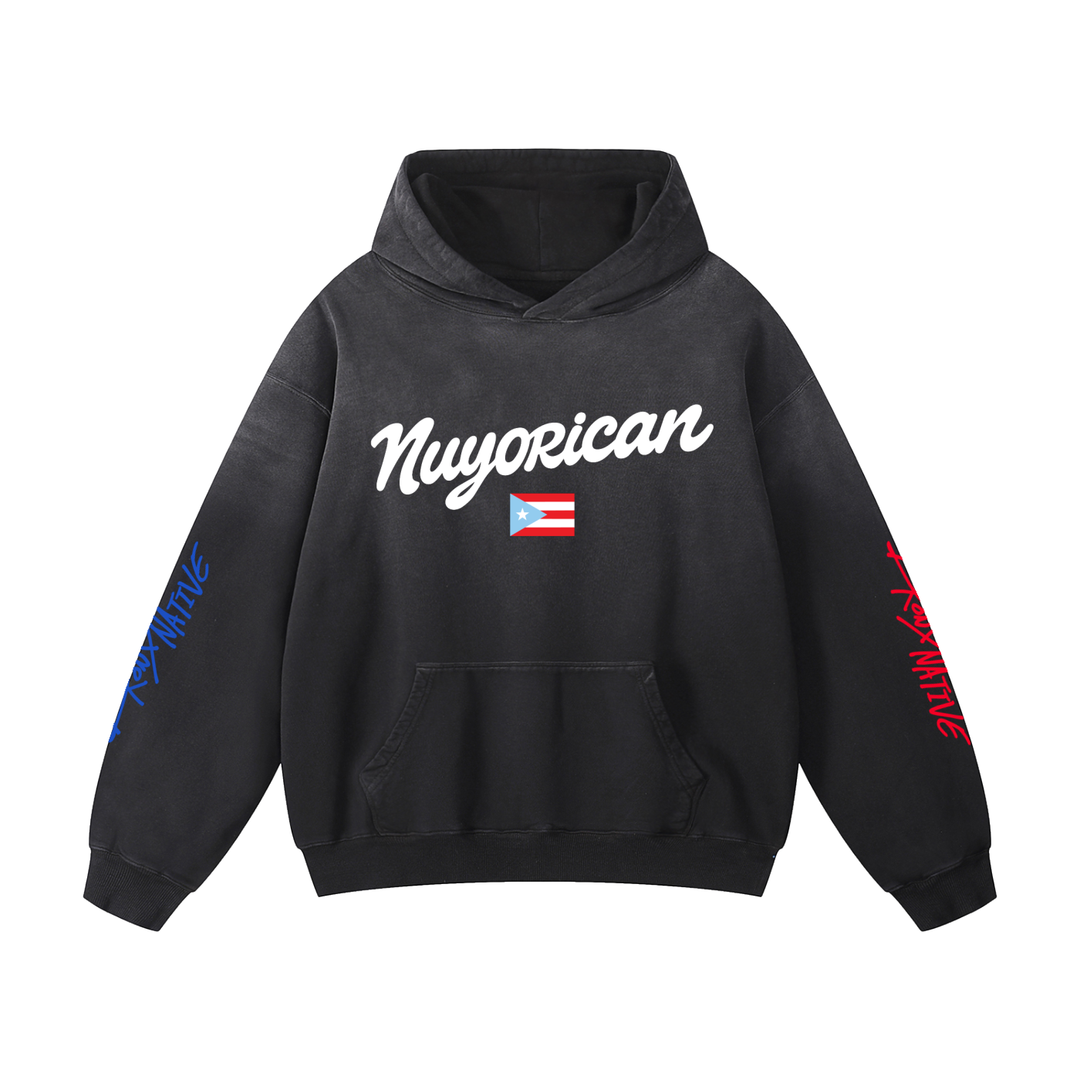 Nuyorican 787 PR Edition Heavyweight Sunfade Oversized Hoodie by Bronx Native