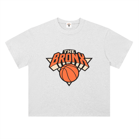 Bronx Basketball 2026 Playoffs Heavyweight Drop Shoulder Cotton T-Shirt by Bronx Native