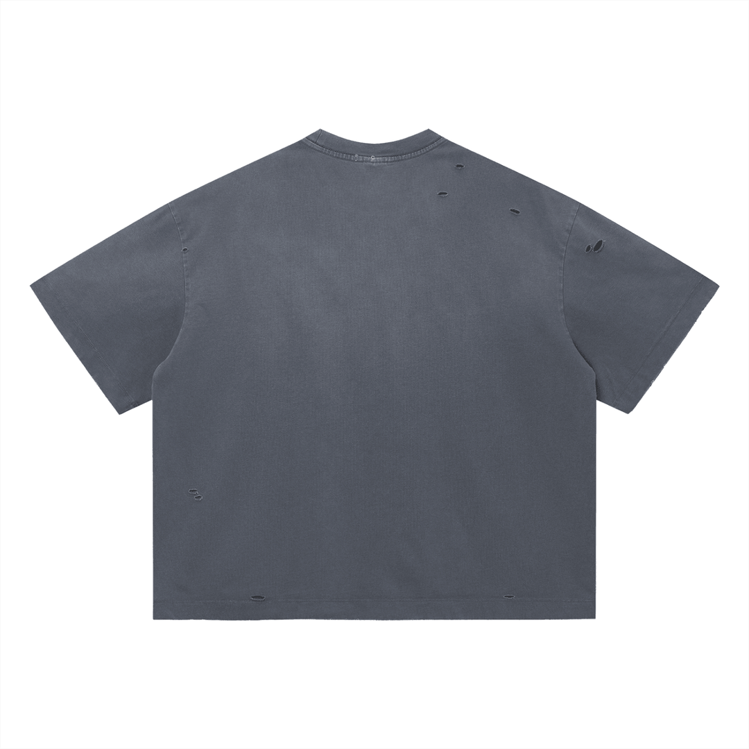 El Malo Del Bronx Vintage Washed Distressed Boxy Oversized T-Shirt Alt Colorway by Bronx Native for New York summer