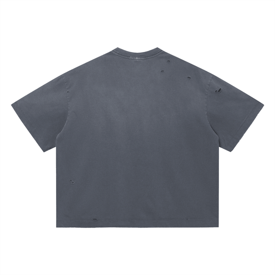 El Malo Del Bronx Vintage Washed Distressed Boxy Oversized T-Shirt Alt Colorway by Bronx Native for New York summer