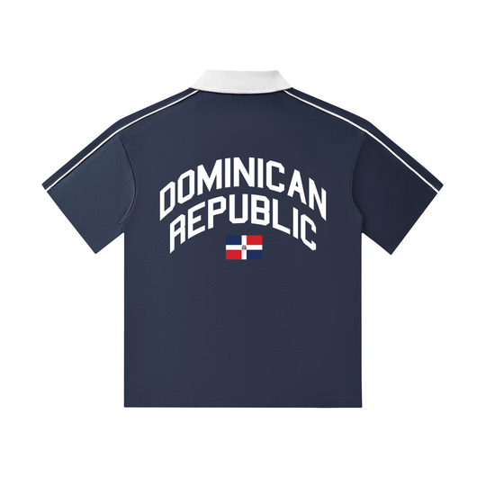DR to the World Short-Sleeve Polo Shirt by Bronx Native, Summer 2026 polos with BX pride and New York streetwear energy