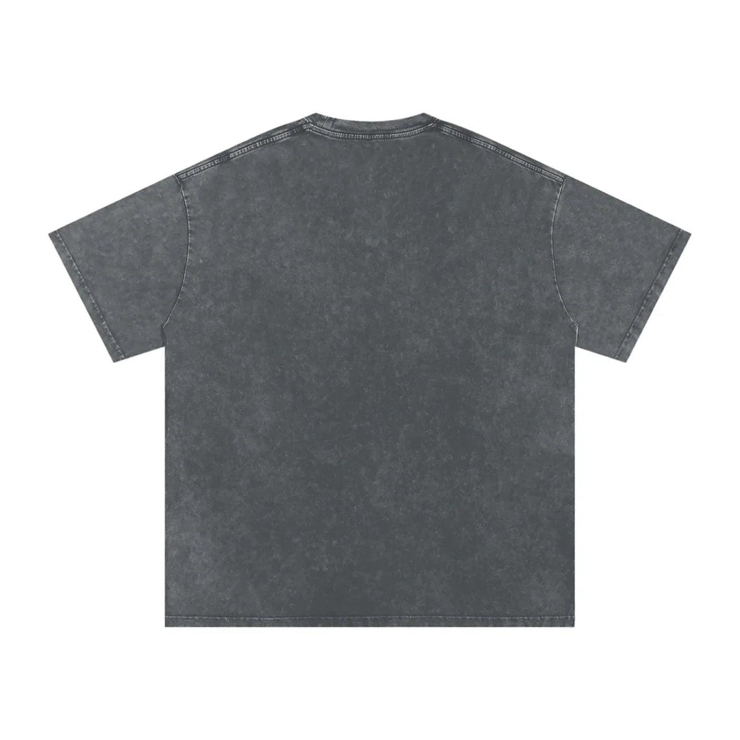 Snow Washed Oversized Cotton T-Shirt by Bronx Native