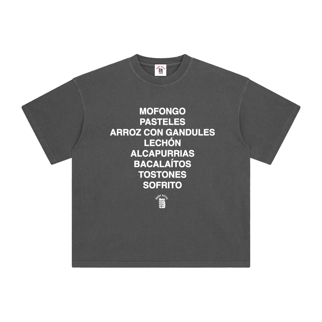 Buen Provecho! PR Edition Enzyme Washed T-Shirt by Bronx Native - Puerto Rico Collection