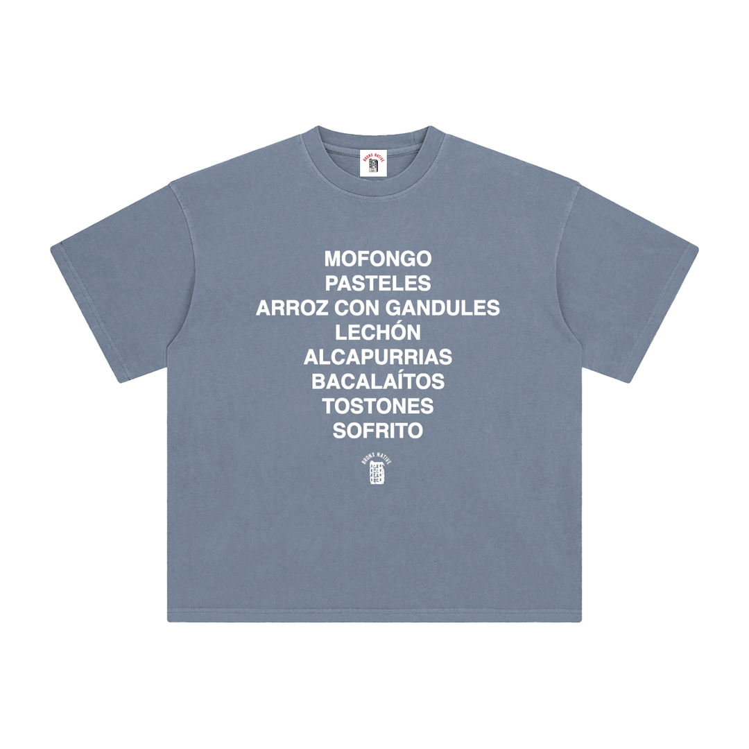 Buen Provecho! PR Edition Enzyme Washed T-Shirt by Bronx Native - Puerto Rico Collection