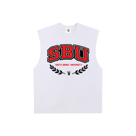 South Bronx University Raw Edge Cotton Tank Top
