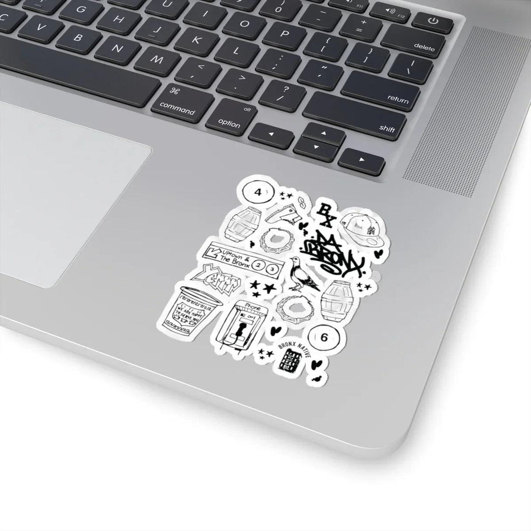 Bronx Starter Pack Icons (Black) Sticker