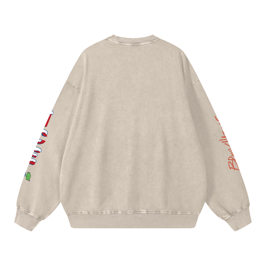 Bodega Ice Snow Washed Oversized Sweatshirt