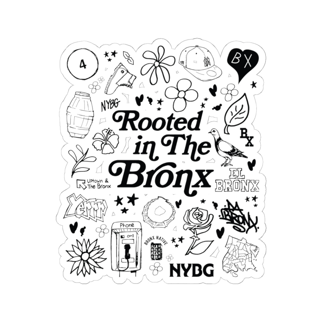 Rooted in the Bronx Sticker (Black)