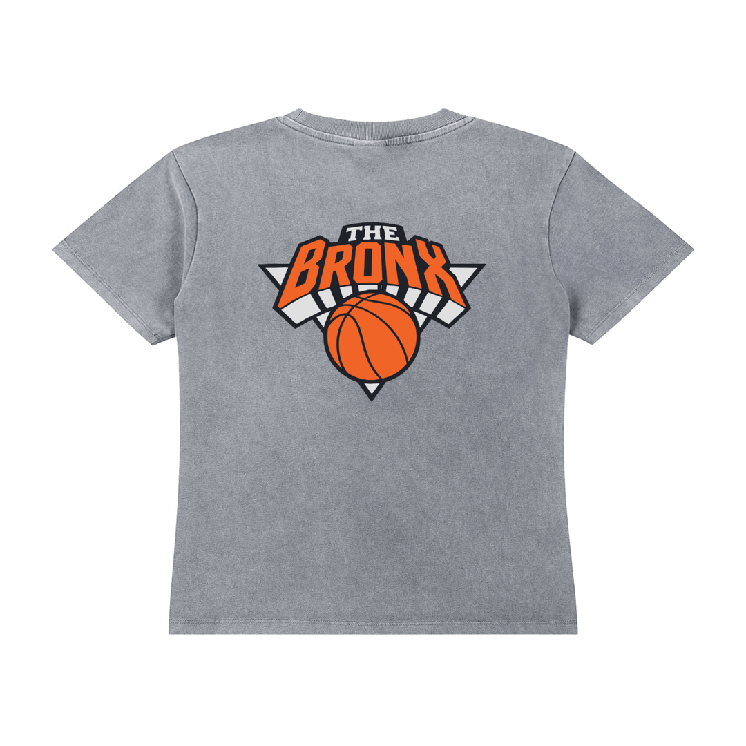 Bronx Basketball 2026 Playoff Edition Women's Vintage Wash Drop Shoulder T-shirt by Bronx Native