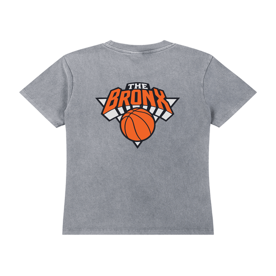 Bronx Basketball 2026 Playoff Edition Women's Vintage Wash Drop Shoulder T-shirt by Bronx Native