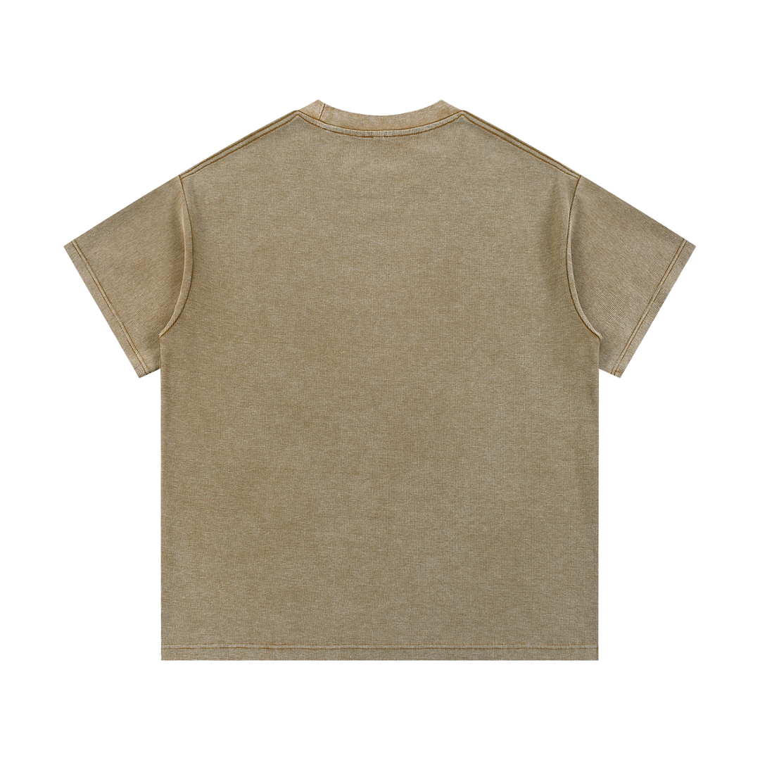 Bronx Educated Mineral Wash Waffle Knit T-Shirt
