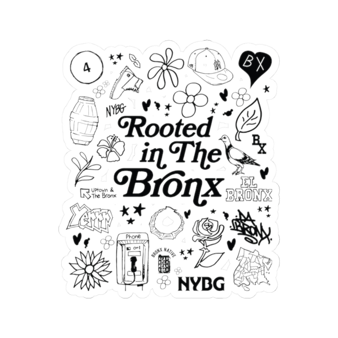Rooted in the Bronx Sticker (Black)