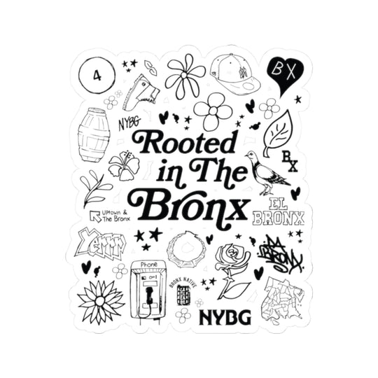 Rooted in the Bronx Sticker (Black)