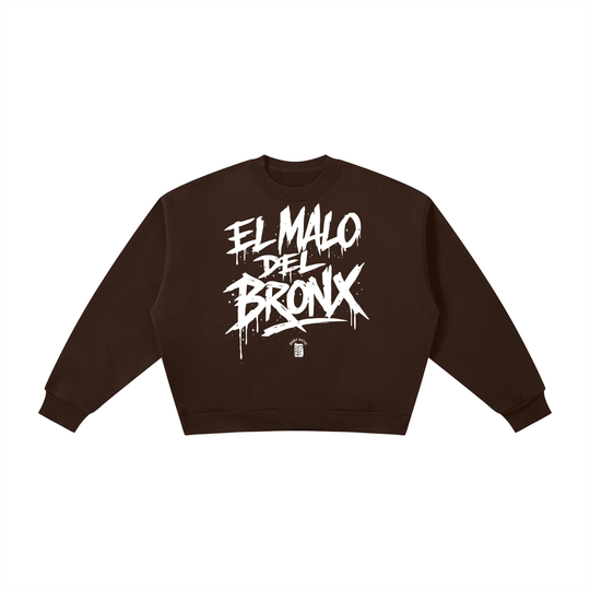 El Malo Del Bronx Boxy Fleece Crewneck Sweatshirt Alt Colorway by Bronx Native for New York summer