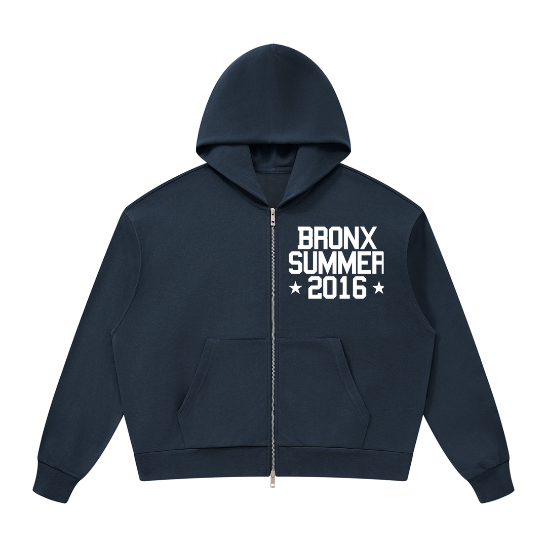 Bronx Summer Drop Shoulder Full-Zip Hoodie by Bronx Native — Summer Collection product image