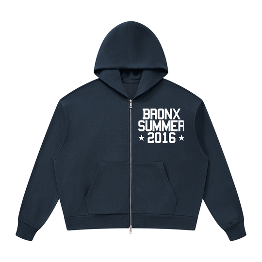 Bronx Summer Drop Shoulder Full-Zip Hoodie by Bronx Native — Summer Collection product image