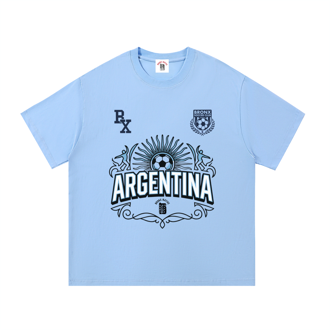 Argentina x Bronx Native Soccer Essential Cotton T-Shirt by Bronx Native