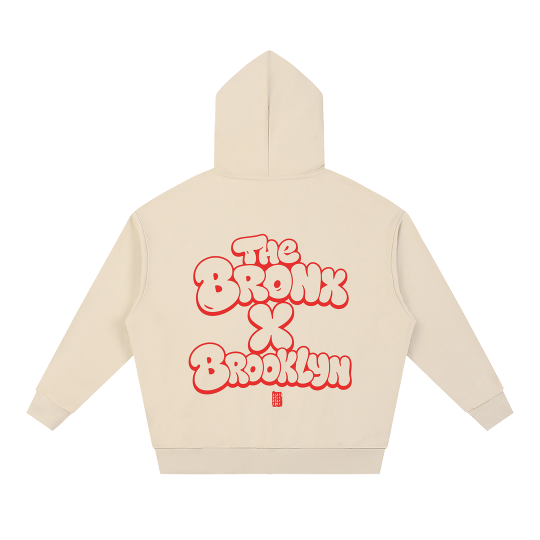 BX x BK 30th Anniversary Loose Full-Zip Hoodie by Bronx Native — BX x BK 30th Anniversary Stadium Series product image
