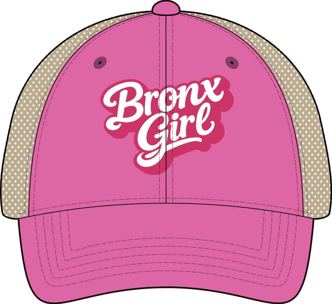 Bronx Girls' Embroidered Washed Mesh-Back Cap by Bronx Native
