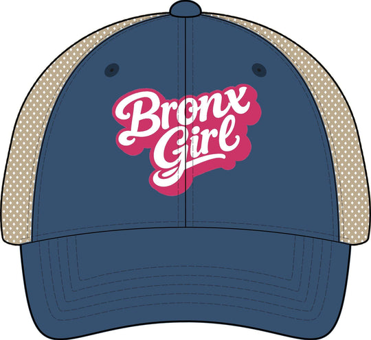 Bronx Girls' Embroidered Washed Mesh-Back Cap by Bronx Native