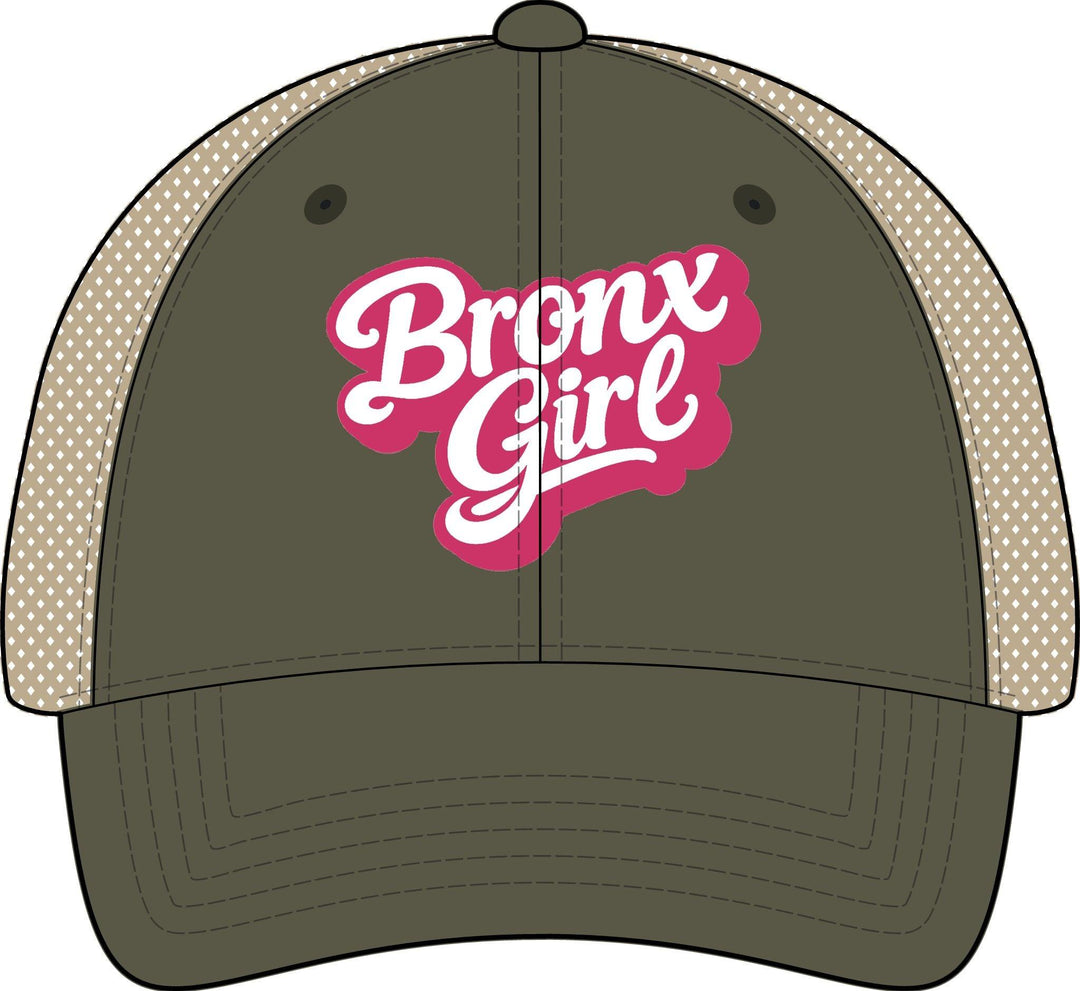 Bronx Girls' Embroidered Washed Mesh-Back Cap by Bronx Native