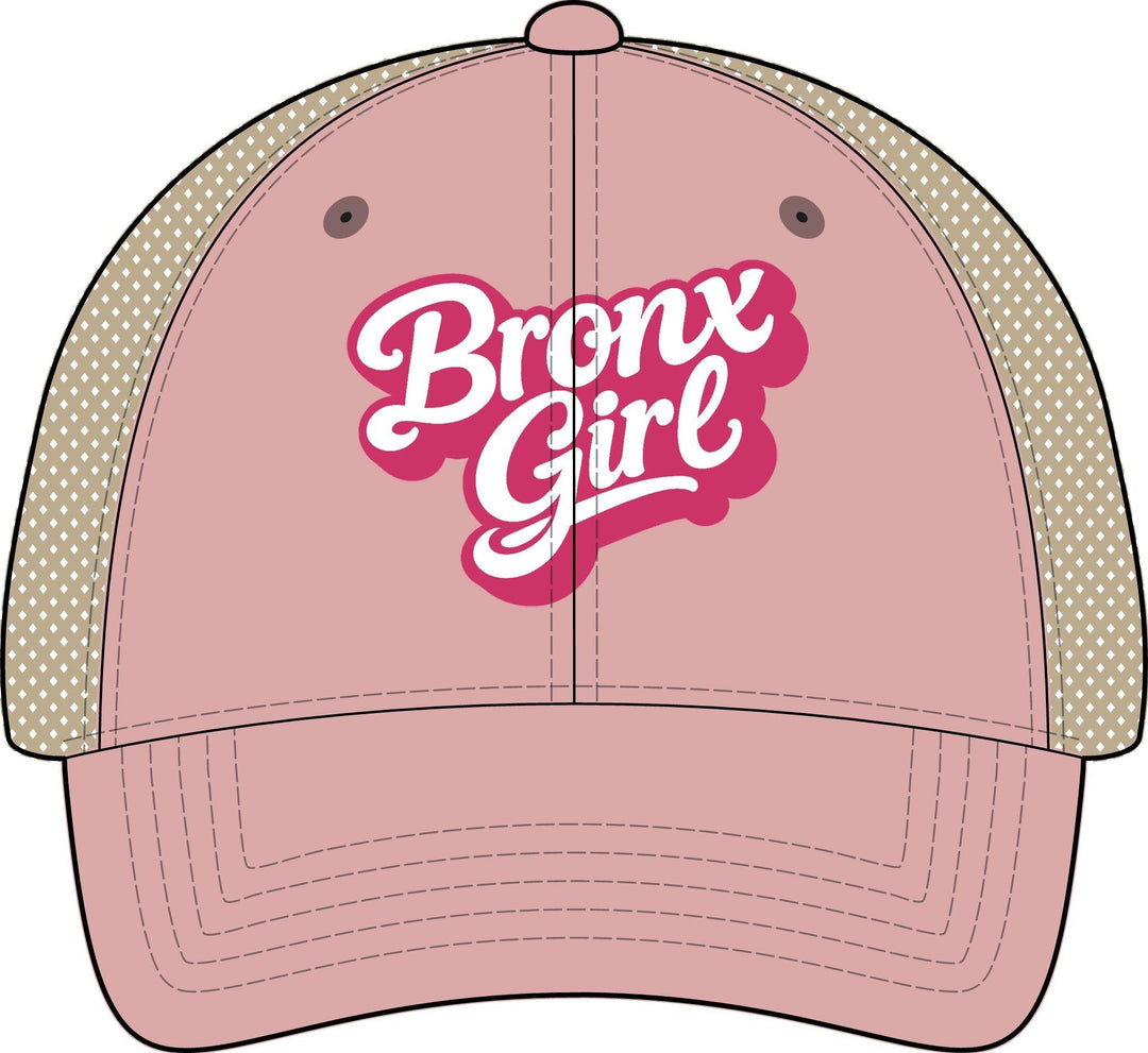 Bronx Girls' Embroidered Washed Mesh-Back Cap by Bronx Native