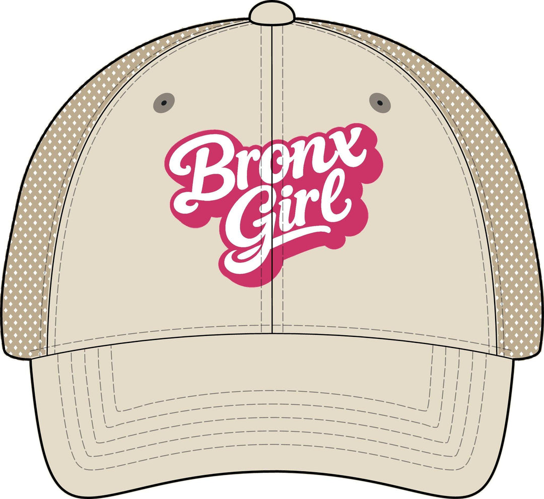 Bronx Girls' Embroidered Washed Mesh-Back Cap by Bronx Native