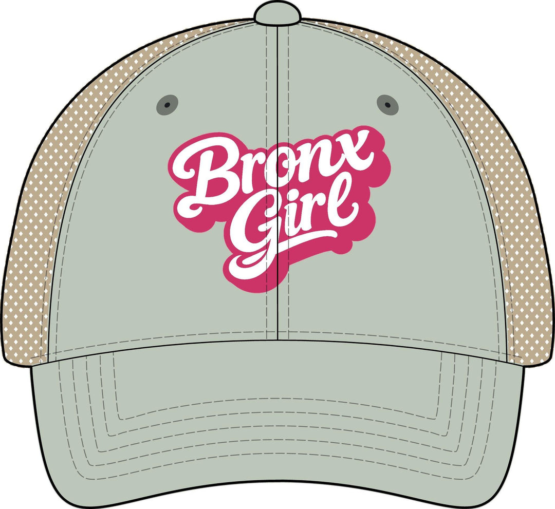 Bronx Girls' Embroidered Washed Mesh-Back Cap by Bronx Native