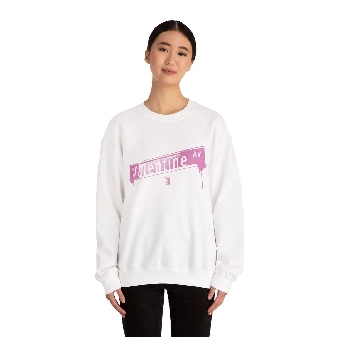 Valentine Ave Pink Drip Crewneck Sweatshirt