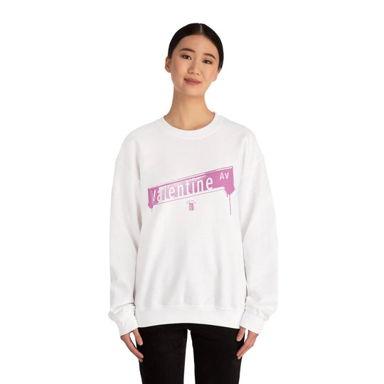 Valentine Ave Pink Drip Crewneck Sweatshirt