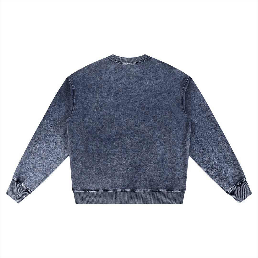 Bronx MAXXing Snow Wash Oversized Crewneck Sweatshirt by Bronx Native for New York summer