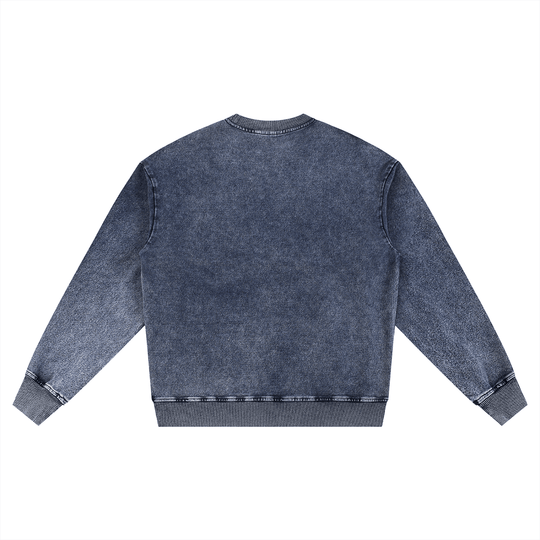 Bronx MAXXing Snow Wash Oversized Crewneck Sweatshirt by Bronx Native for New York summer