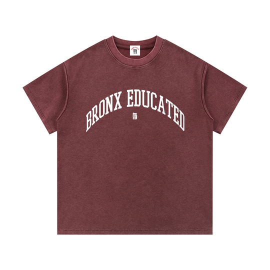 Bronx Educated Mineral Wash Waffle Knit T-Shirt